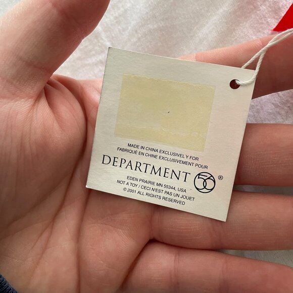 Department 56 Christmas Tree Hat Holiday Costume / Tags RARE Green Satin - Picture 6 of 6